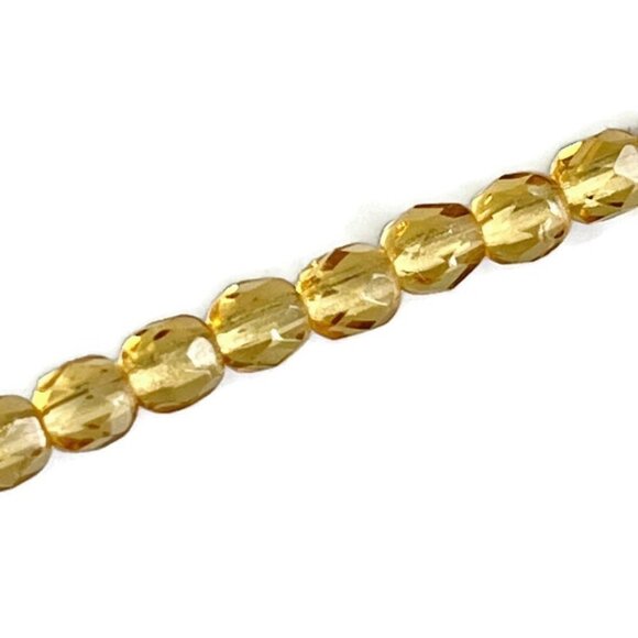 As low As $2 Syrup Fire Polished Faceted Round Czech Glass Beads 4mm (40) - Picture 1 of 3